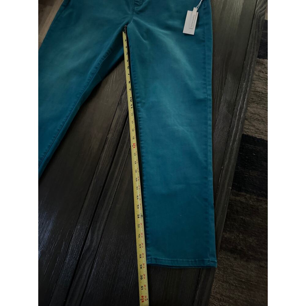Soft Surroundings Women's Size L Teal Smoothing Full Length Pants Coastal Office - Picture 8 of 10